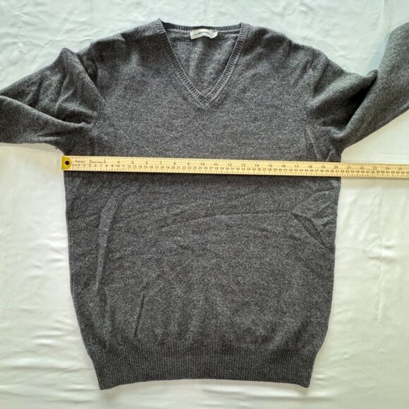 J. Lindeberg Sweater Large Gray Merino Wool Cashmere Pullover Golf Made in Italy - Picture 4 of 11